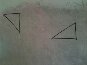 Two triangles