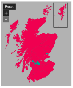 A landslide for reddish-pink